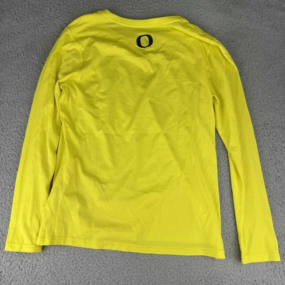 Nike Oregon Ducks‎ Long Sleeve Yellow Athletic Shirt Hitch And Bury Women's Lg